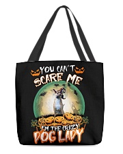 Crazy Lady - Black Mouth Cur All-Over Tote tile