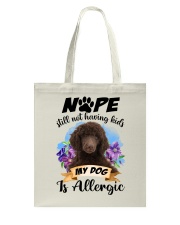 Allergic - CHOCOLATE Standard Poodle Tote Bag tile