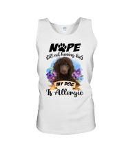 Allergic - CHOCOLATE Standard Poodle Unisex Tank tile