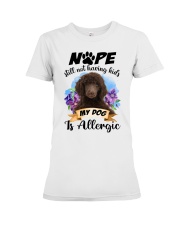 Allergic - CHOCOLATE Standard Poodle Premium Fit Ladies Tee tile