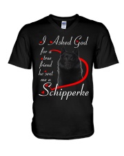 He Sent - Schipperke V-Neck T-Shirt tile