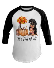 It is Fall - dachshund 4 Baseball Tee tile