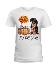 It is Fall - dachshund 4 Ladies T-Shirt tile