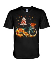 Autumn Bike - Cavachon 2 V-Neck T-Shirt tile