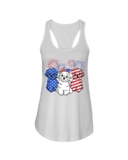 American Maltese Dog Ladies Flowy Tank tile