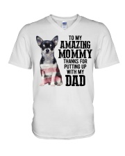 Amazing Mommy - Chihuahua V-Neck T-Shirt tile