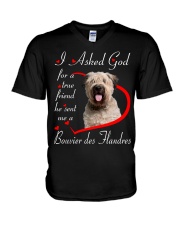 He Sent - Bouvier des Flandres V-Neck T-Shirt tile