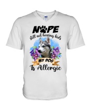 Allergic - Alaskan Klee Kai V-Neck T-Shirt tile
