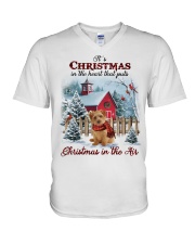 Christmas Air - Norfolk Terrier V-Neck T-Shirt tile