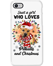 Christmas Girl - Pitbull Boxer Mix Phone Case tile