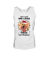 Christmas Girl - Pitbull Boxer Mix Unisex Tank tile