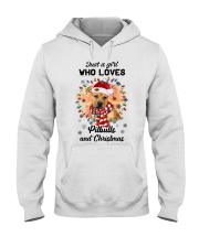 Christmas Girl - Pitbull Boxer Mix Hooded Sweatshirt front
