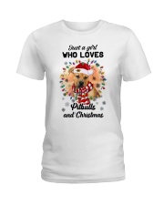 Christmas Girl - Pitbull Boxer Mix Ladies T-Shirt tile
