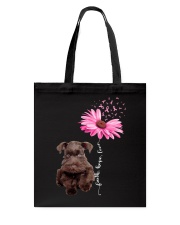 Daisy Ribbon - CHOCOLATE Miniature Schnauzer Tote Bag tile