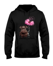 Daisy Ribbon - CHOCOLATE Miniature Schnauzer Hooded Sweatshirt tile
