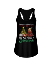 Christmas Alone - RED Goldendoodle Ladies Flowy Tank tile