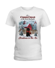 Christmas Air - BLACK Labradoodle Ladies T-Shirt tile
