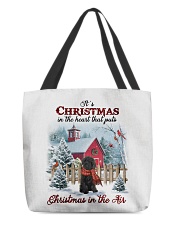 Christmas Air - BLACK Labradoodle All-Over Tote tile