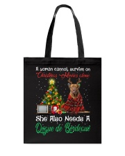 Christmas Alone - Dogue de Bordeaux Tote Bag tile