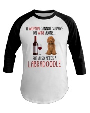 She Also Needs Labradoodle Baseball Tee tile