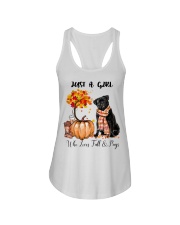Girl Love Fall And - Pug Ladies Flowy Tank tile