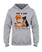 Girl Love Fall And - Pug Hooded Sweatshirt front