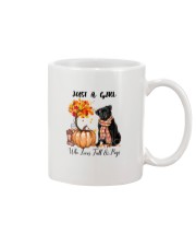 Girl Love Fall And - Pug Mug tile