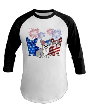 American Firework - Corgi Baseball Tee tile