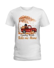 Country Fall - BLACK Toy Poodle Ladies T-Shirt tile