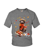 Autumn Leaves Chesapeake Bay Retriever Youth T-Shirt tile