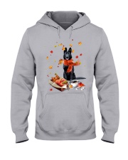 Autumn Leaves BLACK German Shepherd Hooded Sweatshirt tile