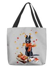 Autumn Leaves BLACK German Shepherd All-Over Tote tile