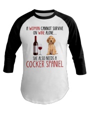 She Also Needs - Cocker Spaniel Baseball Tee tile