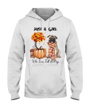 Fall And - Pug Hooded Sweatshirt tile