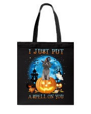 Spell - SILVER Miniature Poodle Tote Bag tile