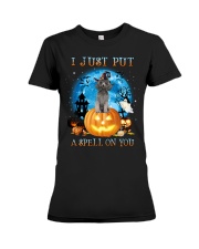 Spell - SILVER Miniature Poodle Premium Fit Ladies Tee tile