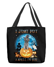 Spell - SILVER Miniature Poodle All-Over Tote tile
