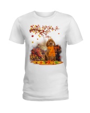 Fall Leaf - Vizsla Ladies T-Shirt tile