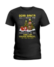 Dear Santa - English Cocker Spaniel 2 Ladies T-Shirt tile
