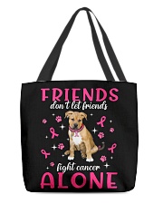 Cancer Alone - Pitbull Boxer Mix All-Over Tote tile