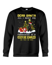 Dear Santa - BLACK Miniature Schnauzer Crewneck Sweatshirt tile