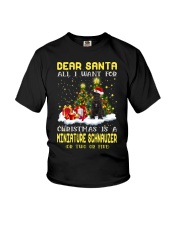 Dear Santa - BLACK Miniature Schnauzer Youth T-Shirt tile