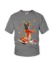 Autumn Leaves Belgian Tervuren Youth T-Shirt tile
