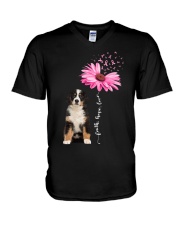 Daisy Ribbon - Bernese Mountain Dog 2 V-Neck T-Shirt tile