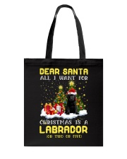 Dear Santa - BLACK Labrador Pup Tote Bag tile