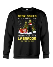 Dear Santa - BLACK Labrador Pup Crewneck Sweatshirt tile