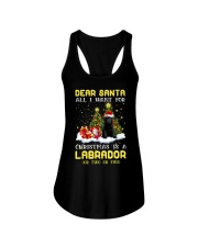 Dear Santa - BLACK Labrador Pup Ladies Flowy Tank tile