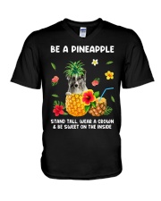 Pineapple - Shetland Sheepdog 1 V-Neck T-Shirt tile