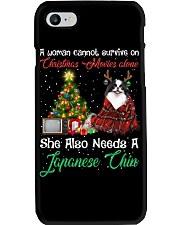 Christmas Alone - Japanese Chin 2 Phone Case tile