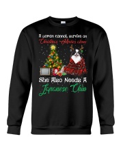 Christmas Alone - Japanese Chin 2 Crewneck Sweatshirt tile
